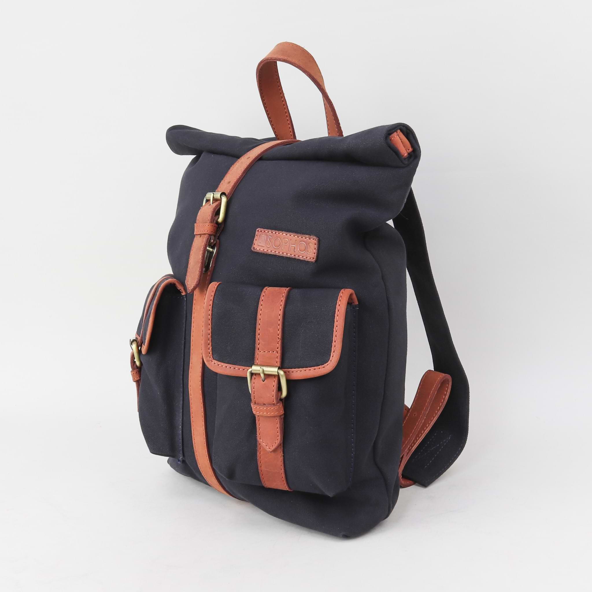 Rugged shop canvas backpack